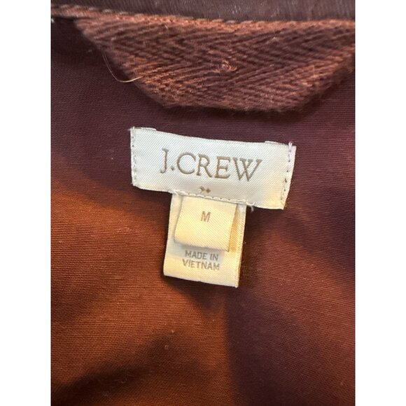 J Crew Military Utility Jacket Cotton Hidden Zip and Button Closure Sz M EUC - Picture 6 of 8